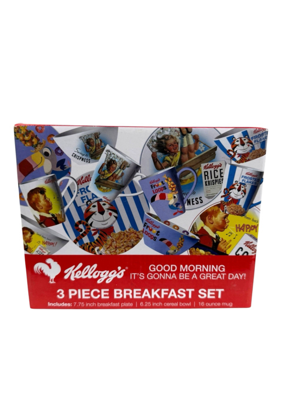 Kelloggs Vintage Rice Krispies Full Set Ceramic Cereal 2005 Girl on Swing